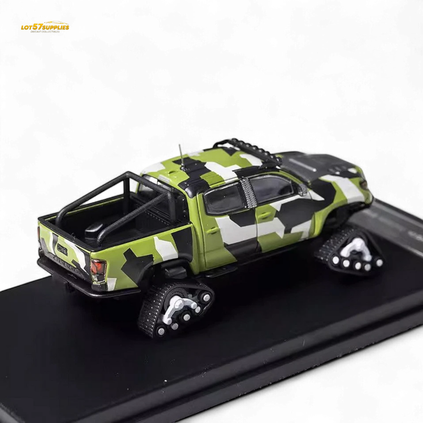 GCD Toyota Tacoma Snow Version Green Camo 1:64 - Evergreen Kings