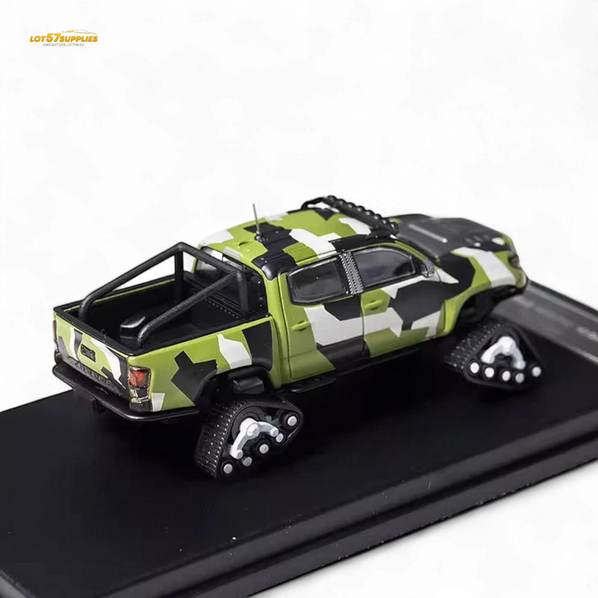 GCD Toyota Tacoma Snow Version Green Camo 1:64 - Evergreen Kings