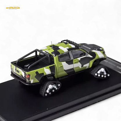 GCD Toyota Tacoma Snow Version Green Camo 1:64 - Evergreen Kings