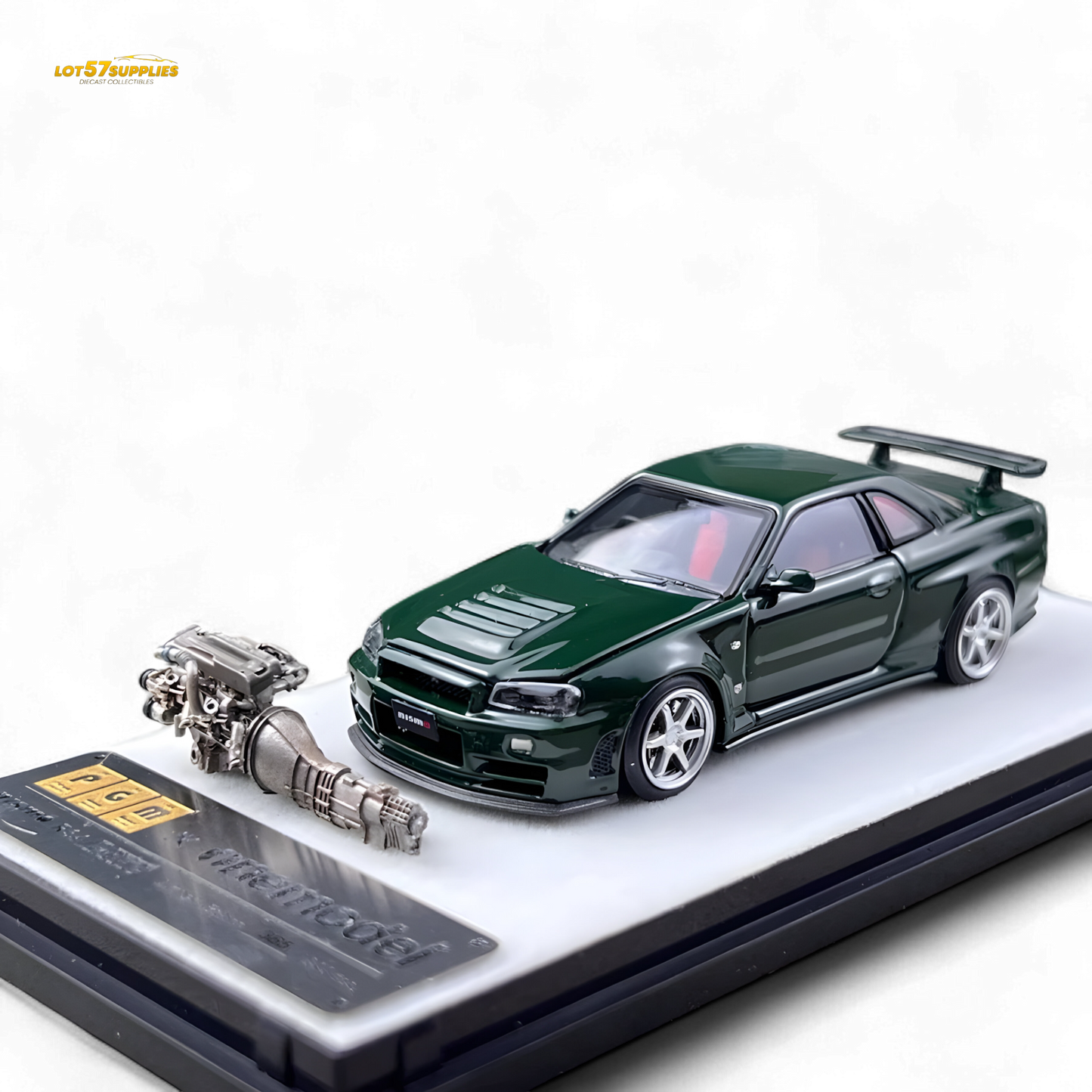 PGM Nissan GTR R34 Z-TUNE British Green 1:64 - Evergreen Kings