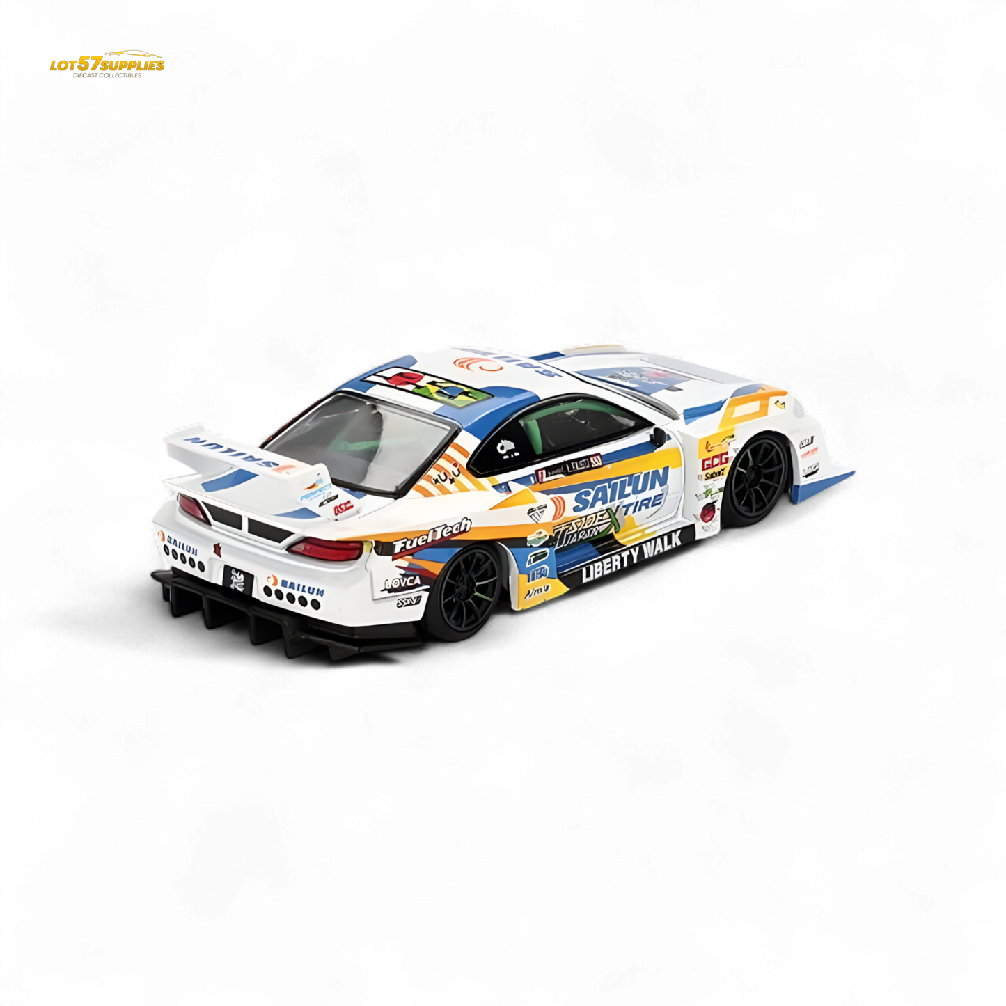 Mini-GT Nissan LB-Super Silhouette S15 Silvia 2023 Formula Drift Japan #895 1:64 - Evergreen Kings
