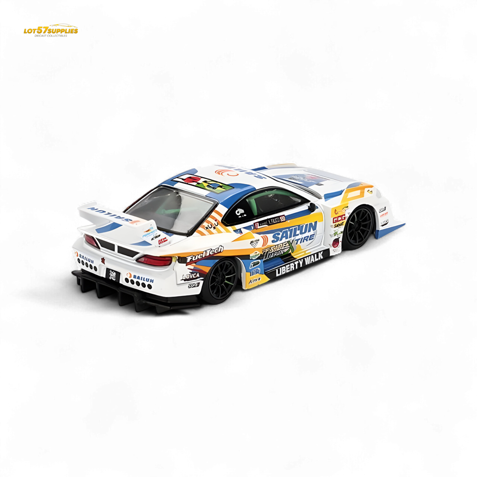 Mini-GT Nissan LB-Super Silhouette S15 Silvia 2023 Formula Drift Japan #895 1:64 - Evergreen Kings