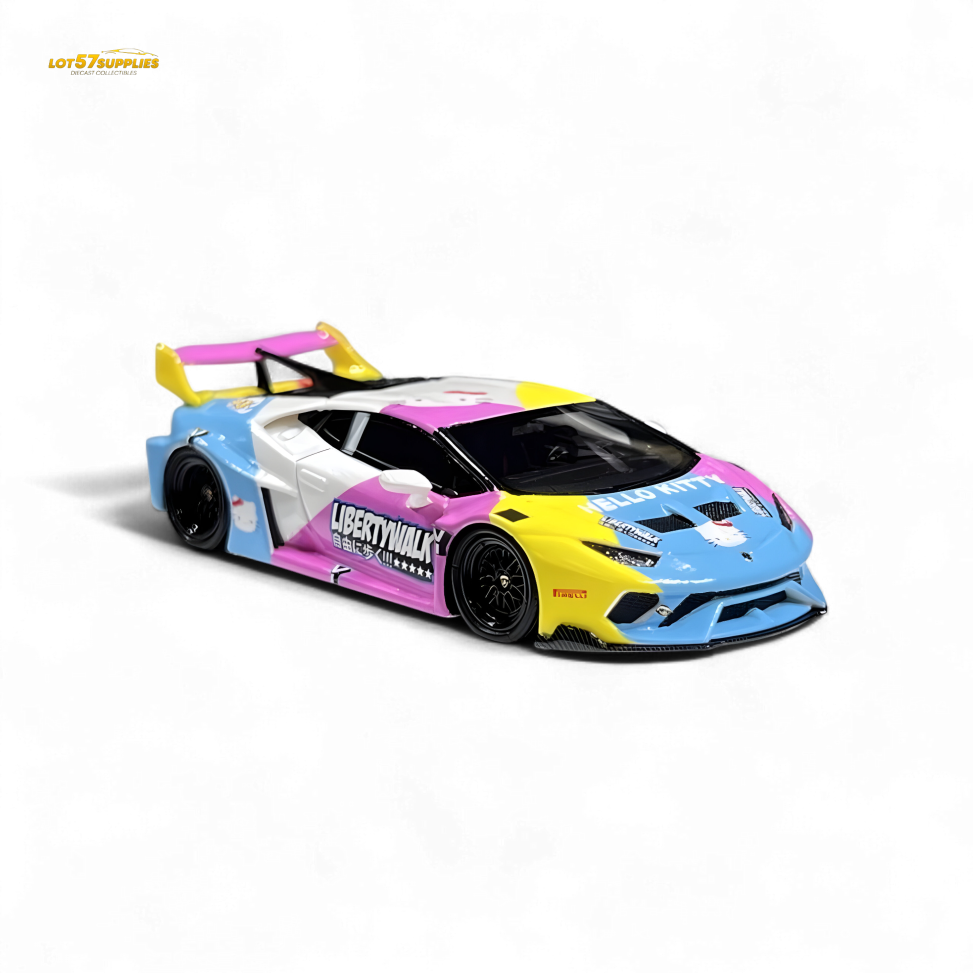 Lamborghini Huracan LP610-4 diecast model car in Flame Lamborghini WideBody Resin 1:64 scale from Lot57Supplies Diecast Shop