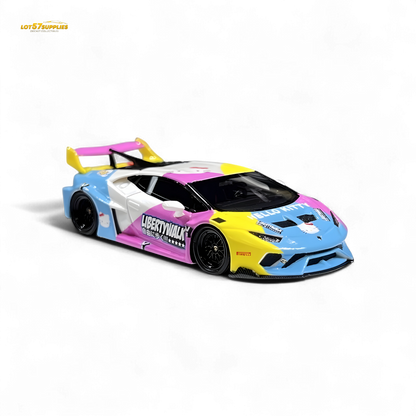Lamborghini Huracan LP610-4 diecast model car in Flame Lamborghini WideBody Resin 1:64 scale from Lot57Supplies Diecast Shop