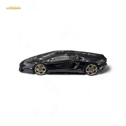 Black Lamborghini Model Countach LPI 800-4 diecast car in 1:64 scale by Lot57Supplies Diecast Shop, detailed miniature vehicle.