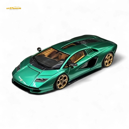 Diecast Lamborghini Countach LPI 800-4 model in Verde Arbete by Fuelme, 1:64 scale, detailed replica from Lot57Supplies Diecast Shop