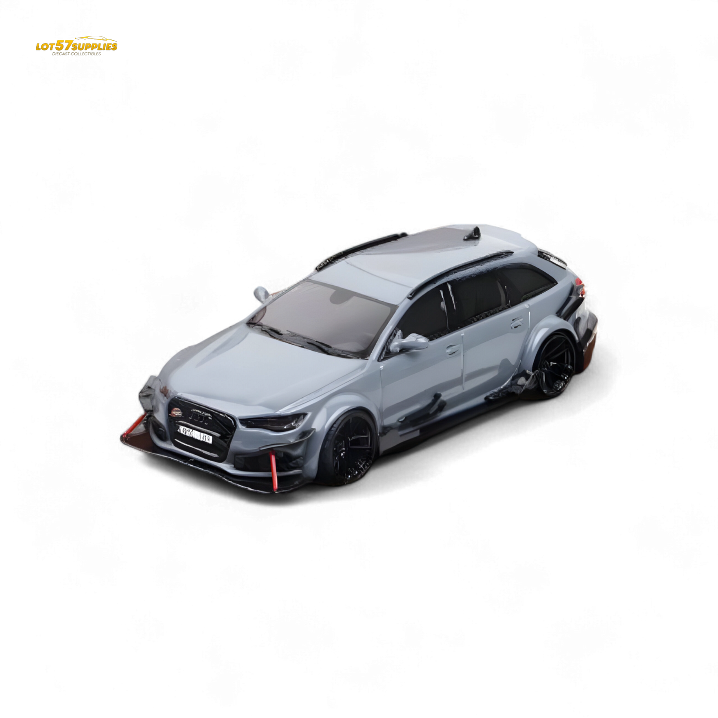 Qidian Model Audi RS6 Avant C7 Cement Grey 1:64 - Evergreen Kings