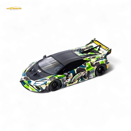 Flame Lamborghini Huracan LP610-4 LWBK WideBody Camouflage 1:64 - Evergreen Kings