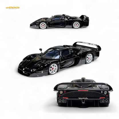 YM Model Maserati MC12 Stradale Corsa Black 1:64 - Evergreen Kings