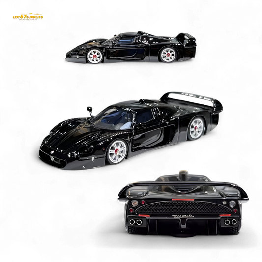 YM Model Maserati MC12 Stradale Corsa Black 1:64 - Evergreen Kings