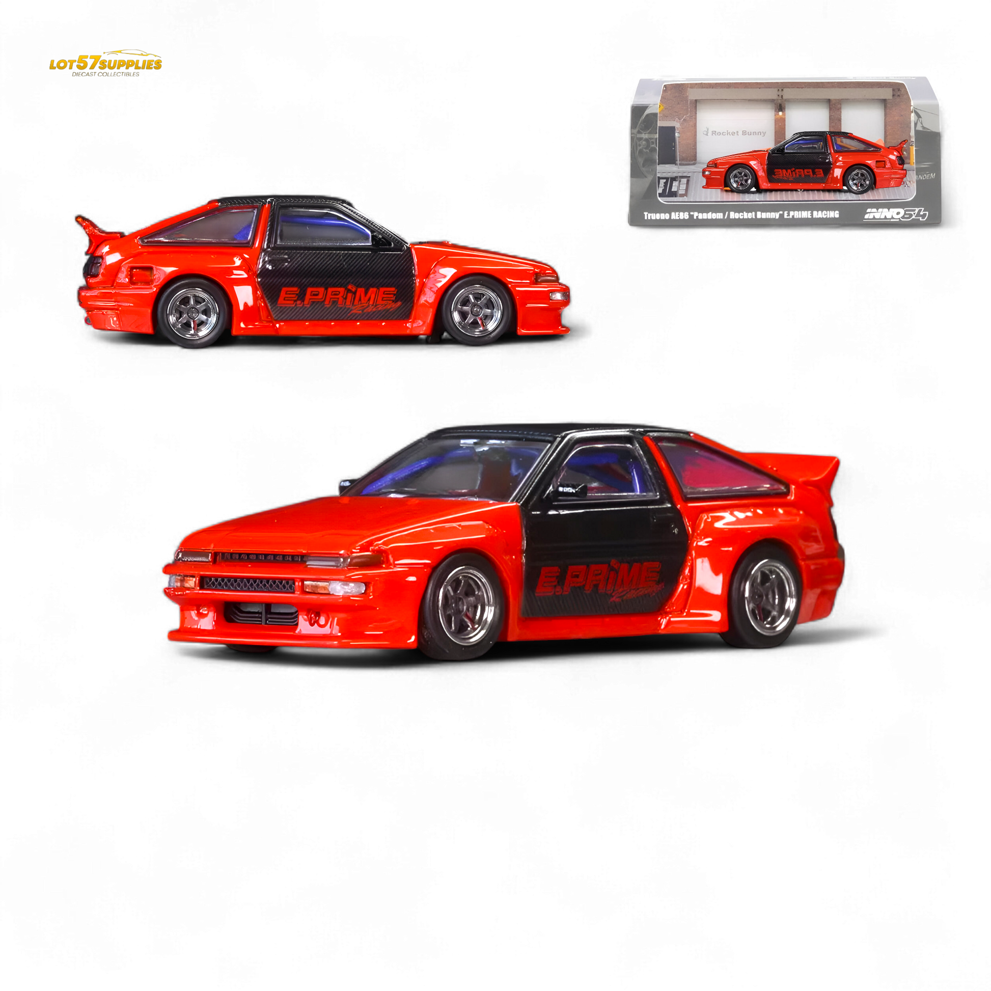Inno64 Toyota Corolla Sprinter Trueno AE86 Pandem Rocket Bunny 1:64 - Evergreen Kings