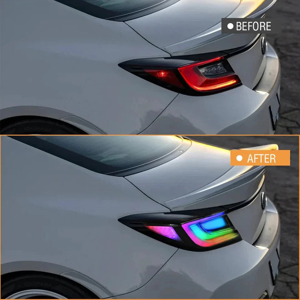 NTXGlow RGB LED tail lights for 2021–2025 Toyota GR86 and Subaru BRZ, rear view