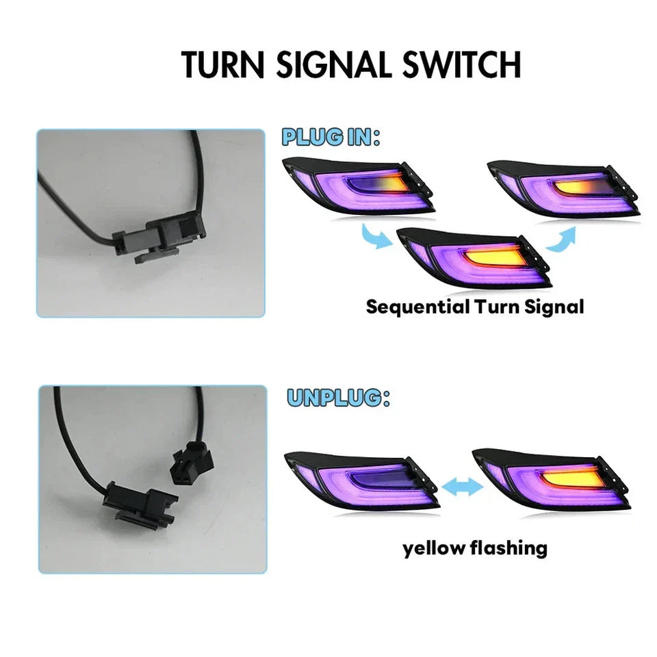 NTXGlow RGB LED tail lights for 2021–2025 Toyota GR86 and Subaru BRZ
