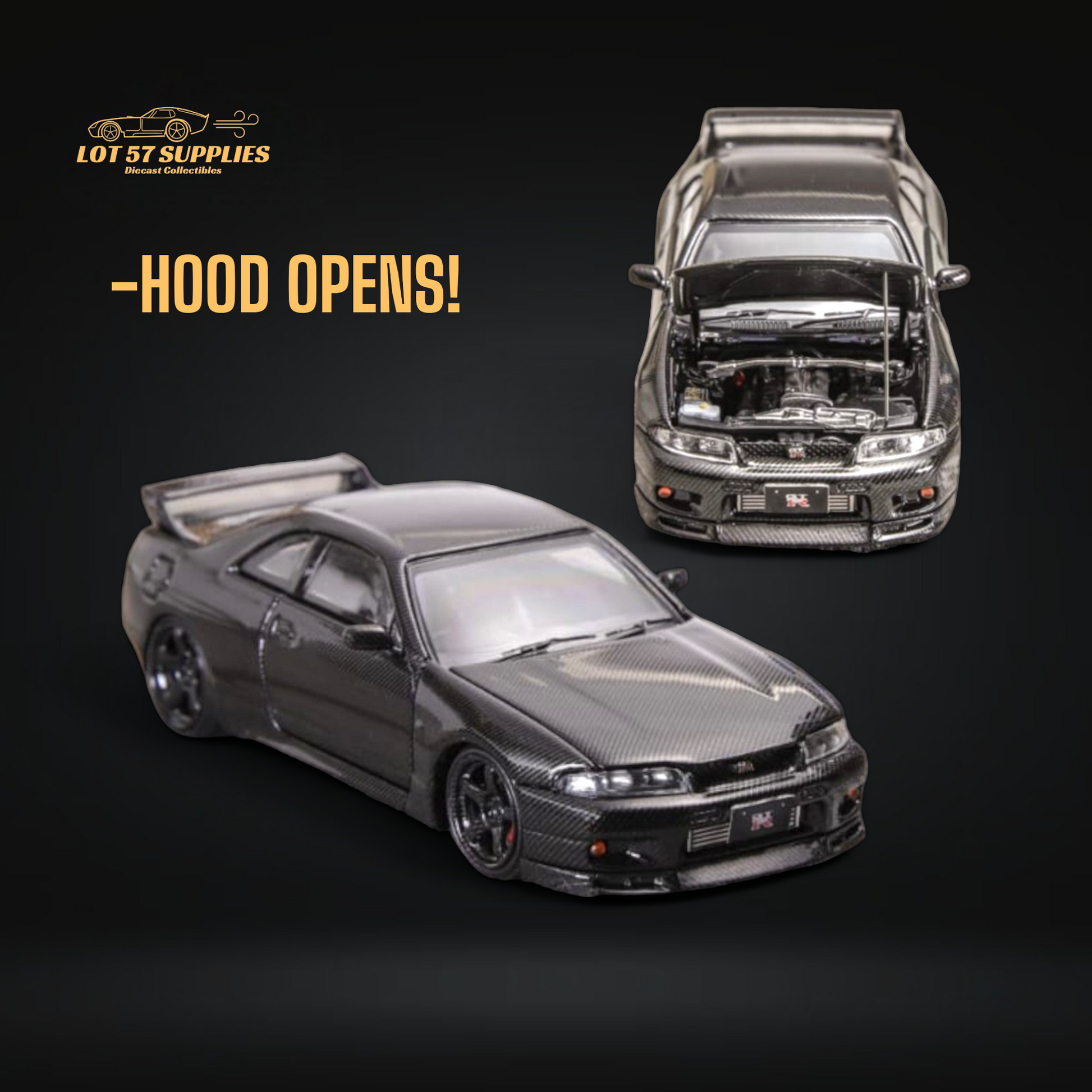 Focal Horizon Nissan Skyline GT-R R33 Black 1:64 - Evergreen Kings