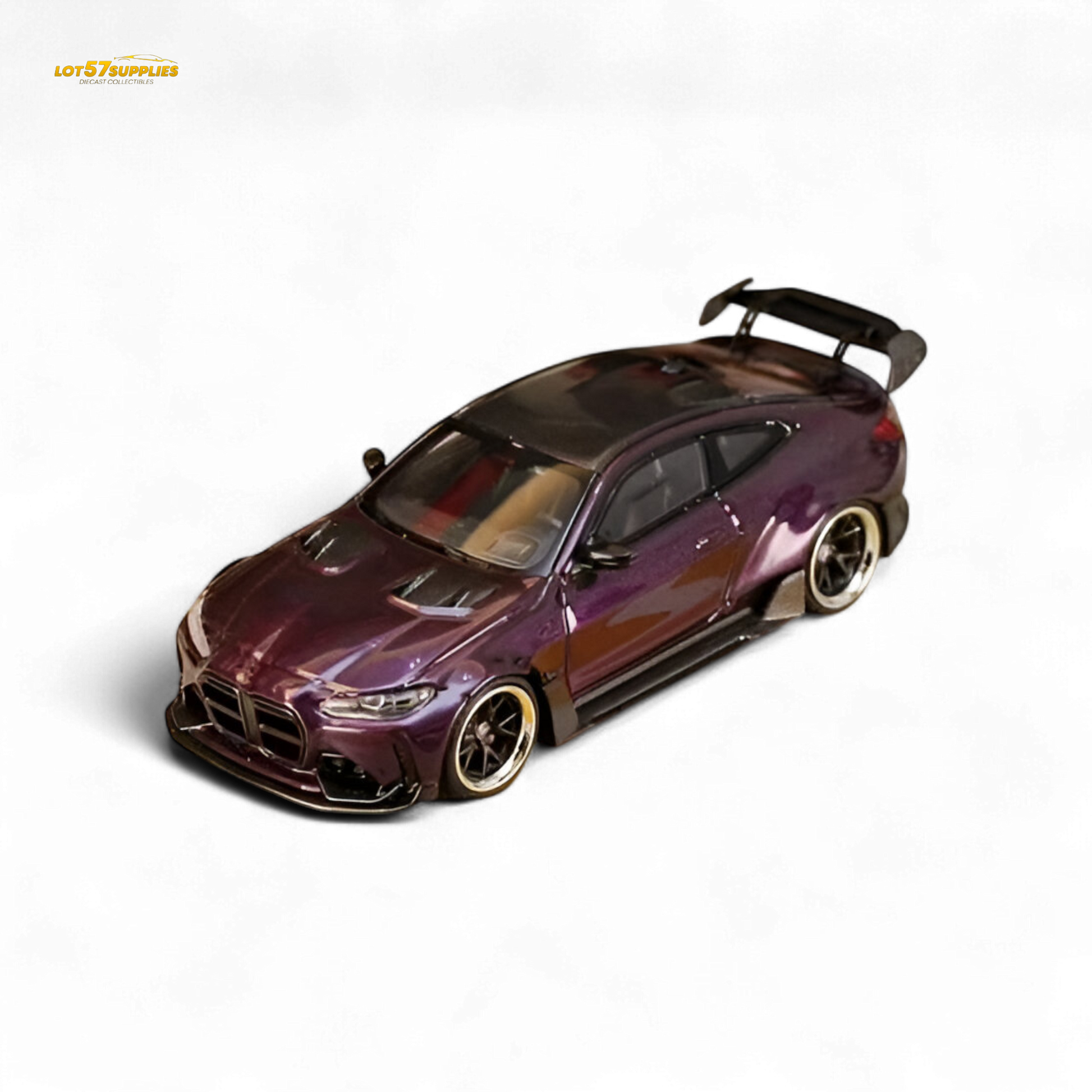 Street Weapon BMW M4 G82 Widebody Dark Purple 1:64 - Evergreen Kings