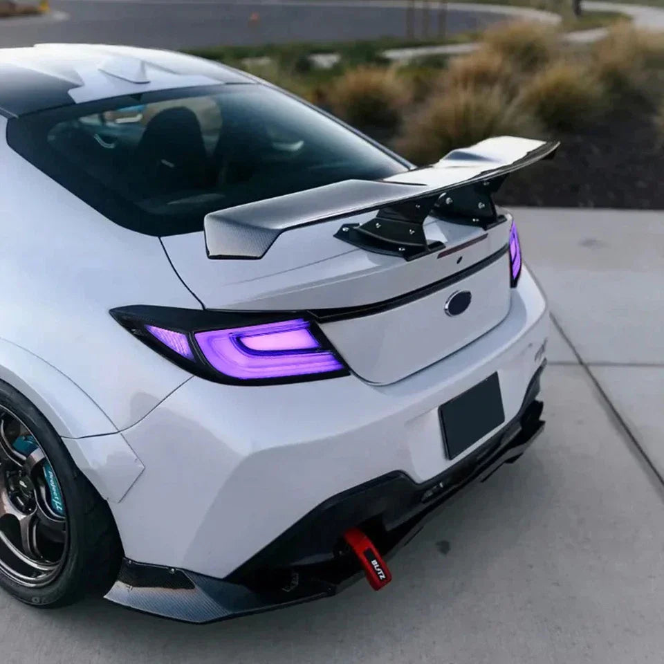 NTXGlow RGB LED tail lights for 2021–2025 Toyota GR86 and Subaru BRZ, rear view