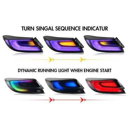 NTXGlow RGB LED tail lights for 2021–2025 Toyota GR86 and Subaru BRZ, rear view