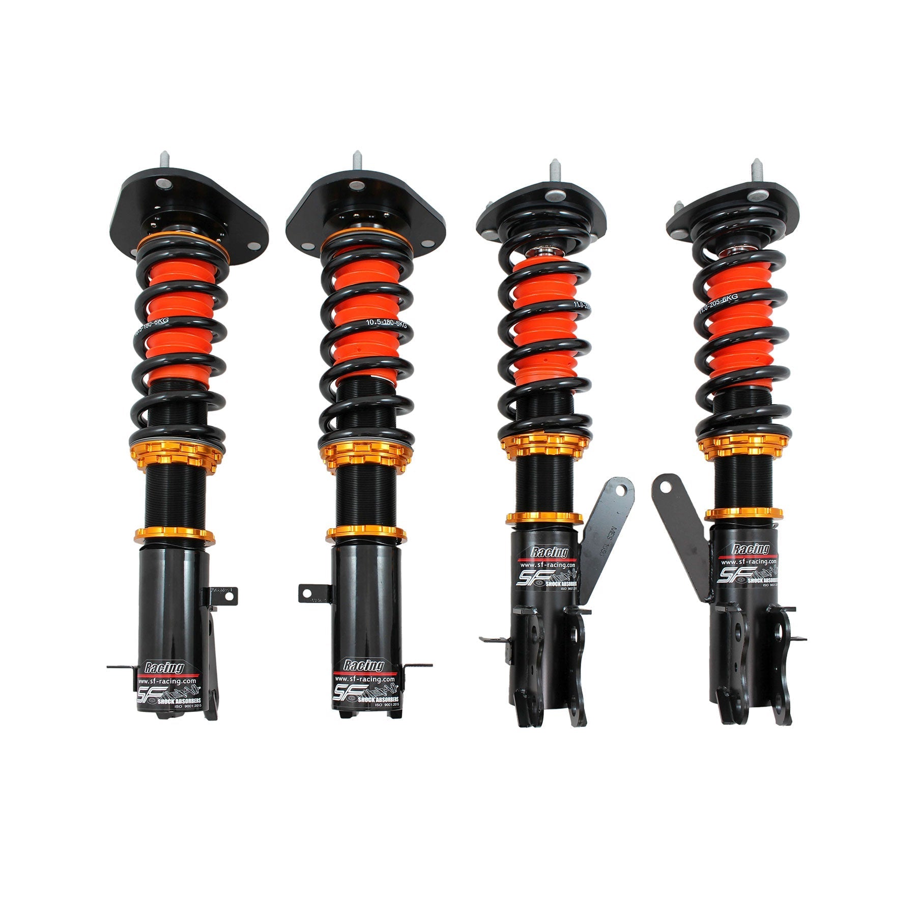 SF Racing Sport Coilovers for 1992-1995 Honda Civic EG/EH/EJ1/EJ2, adjustable suspension components with coil springs.