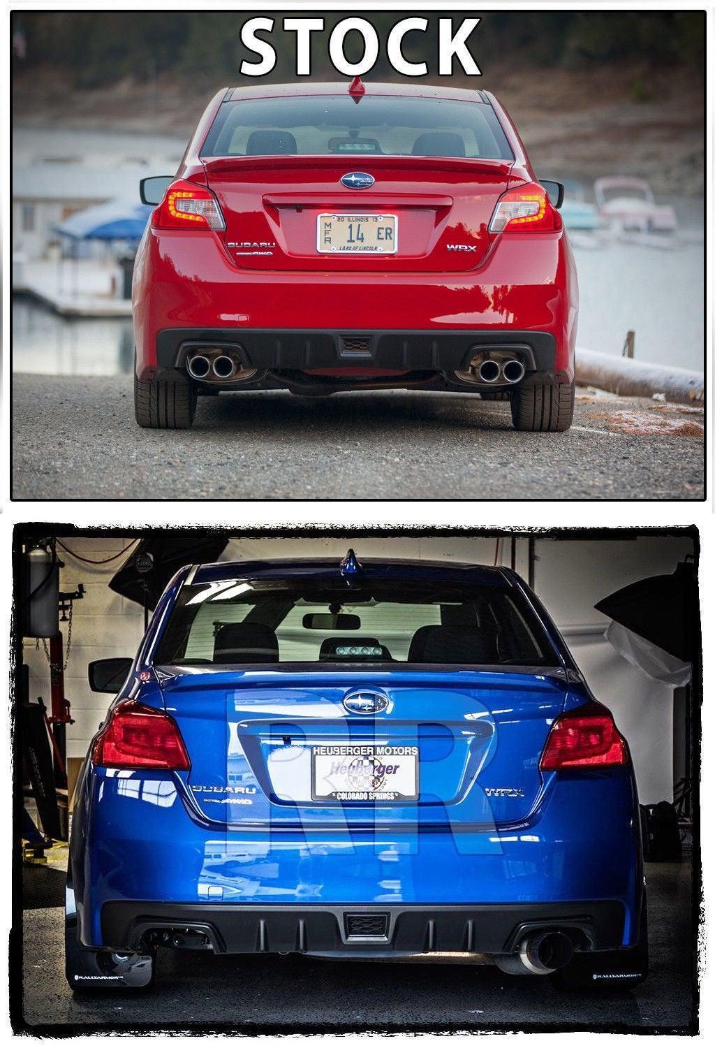 Dark, light, red, or yellow smoked tail light overlays for 2015-2020 Subaru WRX STI taillights by StickerFab.