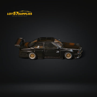Street Weapon BMW E24 635 CSI Sharknose WideBody Black 1:64 - Evergreen Kings