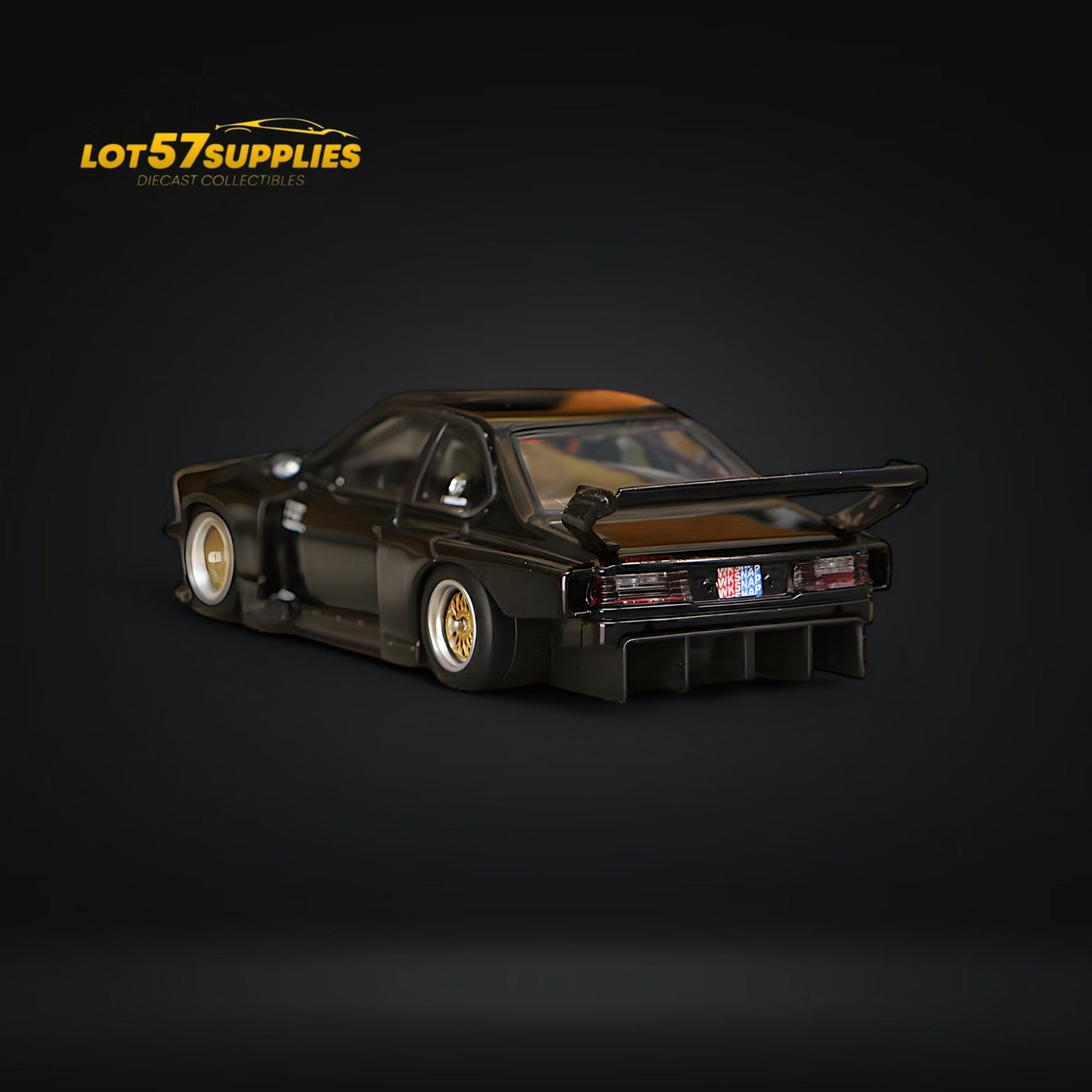 Street Weapon BMW E24 635 CSI Sharknose WideBody Black 1:64 - Evergreen Kings