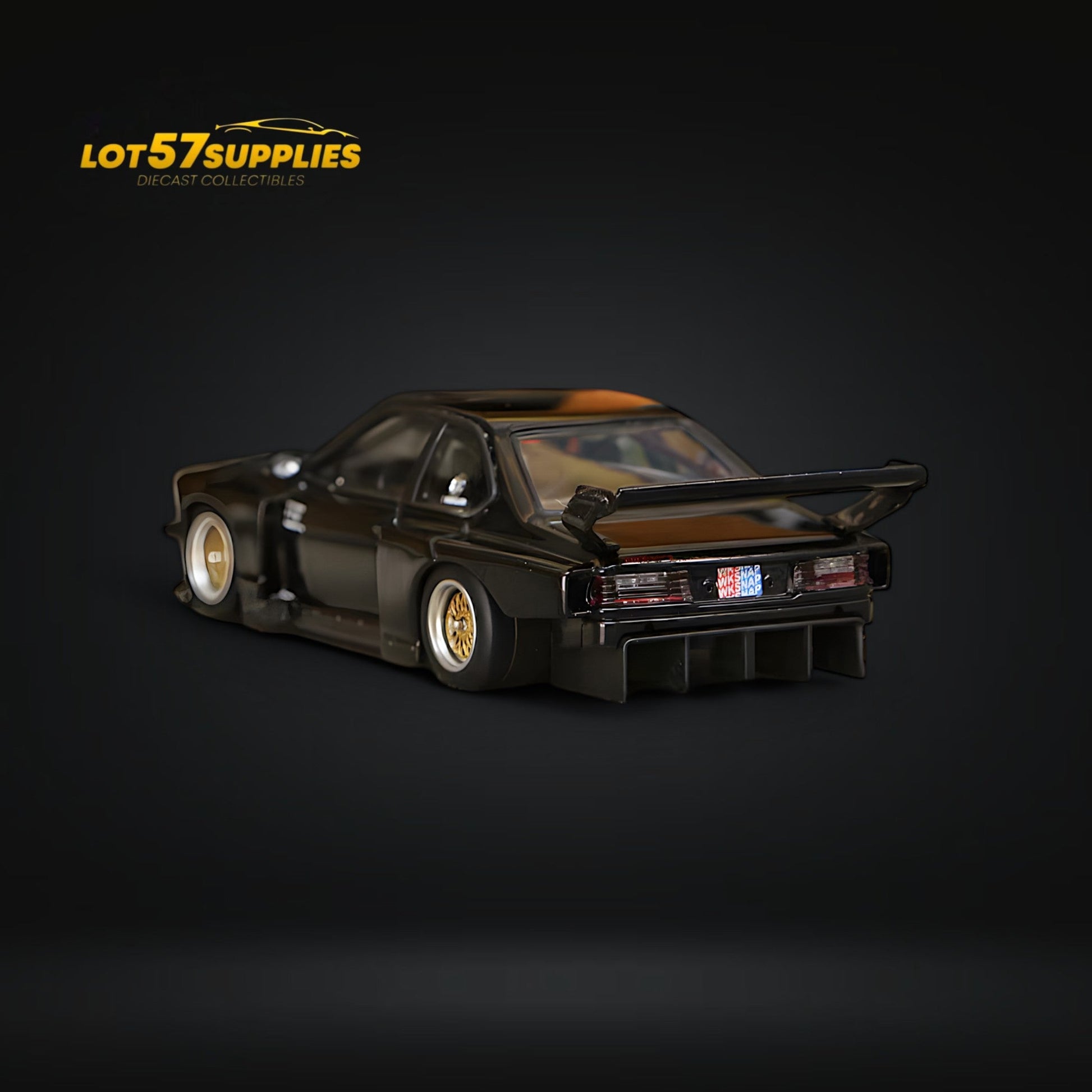 Street Weapon BMW E24 635 CSI Sharknose WideBody Black 1:64 - Evergreen Kings