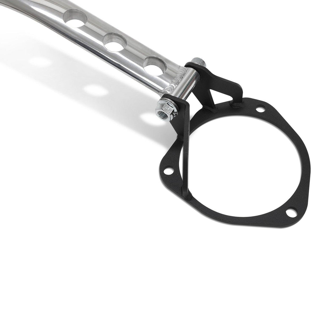BLOX Racing strut tower bars for 2015-2021 Subaru WRX, front and rear with holes, suspension upgrade for improved stability