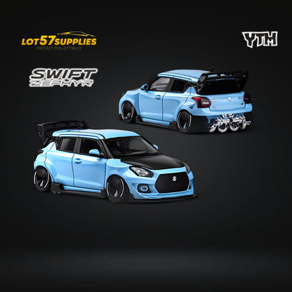 YTM Suzuki Swift 3rd Gen Zephyr Concept Sky Blue 1:64 - Evergreen Kings