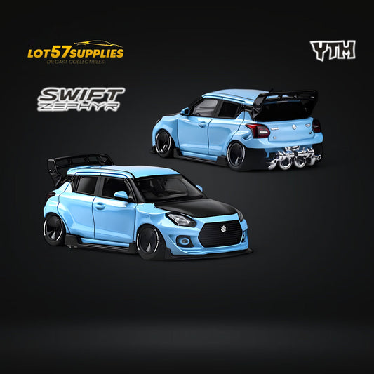 YTM Suzuki Swift 3rd Gen Zephyr Concept Sky Blue 1:64 - Evergreen Kings