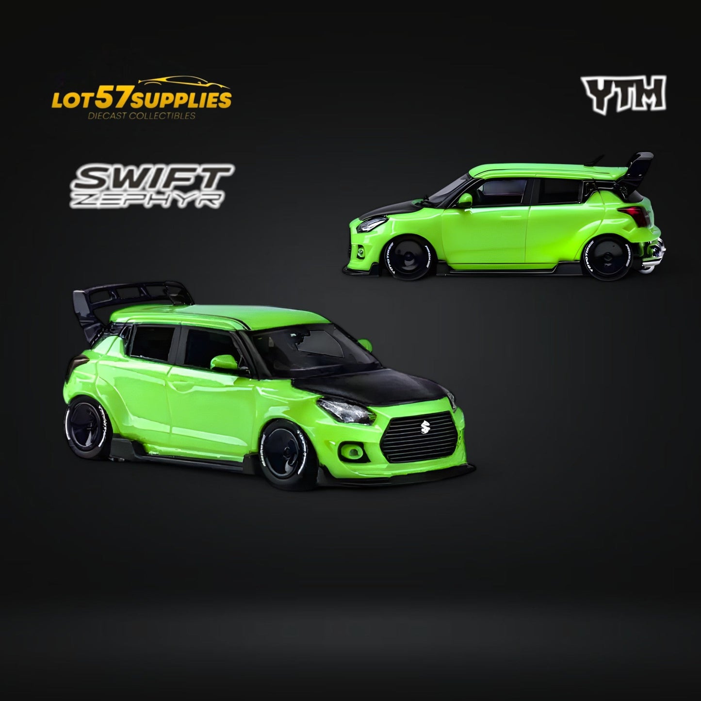 YTM Suzuki Swift 3rd Gen Zephyr GREEN 1:64 - Evergreen Kings