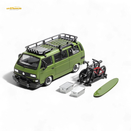Mortal VW T3 Lowrider Military Green 1:64 - Evergreen Kings