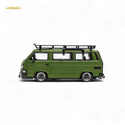 Mortal VW T3 Lowrider Military Green 1:64 - Evergreen Kings