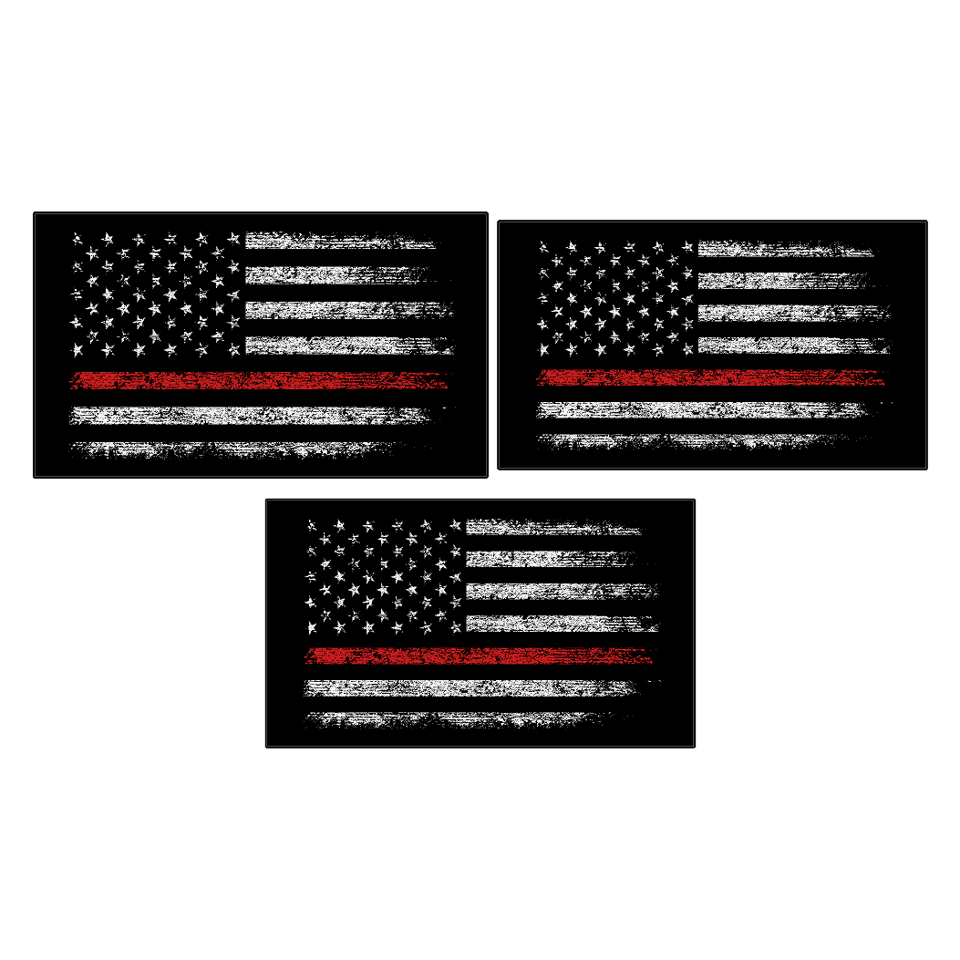Vinyl interior sun visor airbag label overlay featuring distressed American flag design for 2024+ Toyota Tacoma by StickerFab