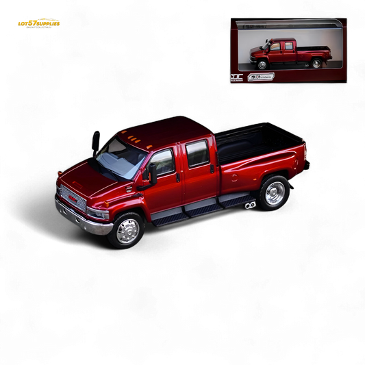 MK Miniatures & GOC GMC Top Kick Pick Up Truck Metallic Red 1:64 - Evergreen Kings