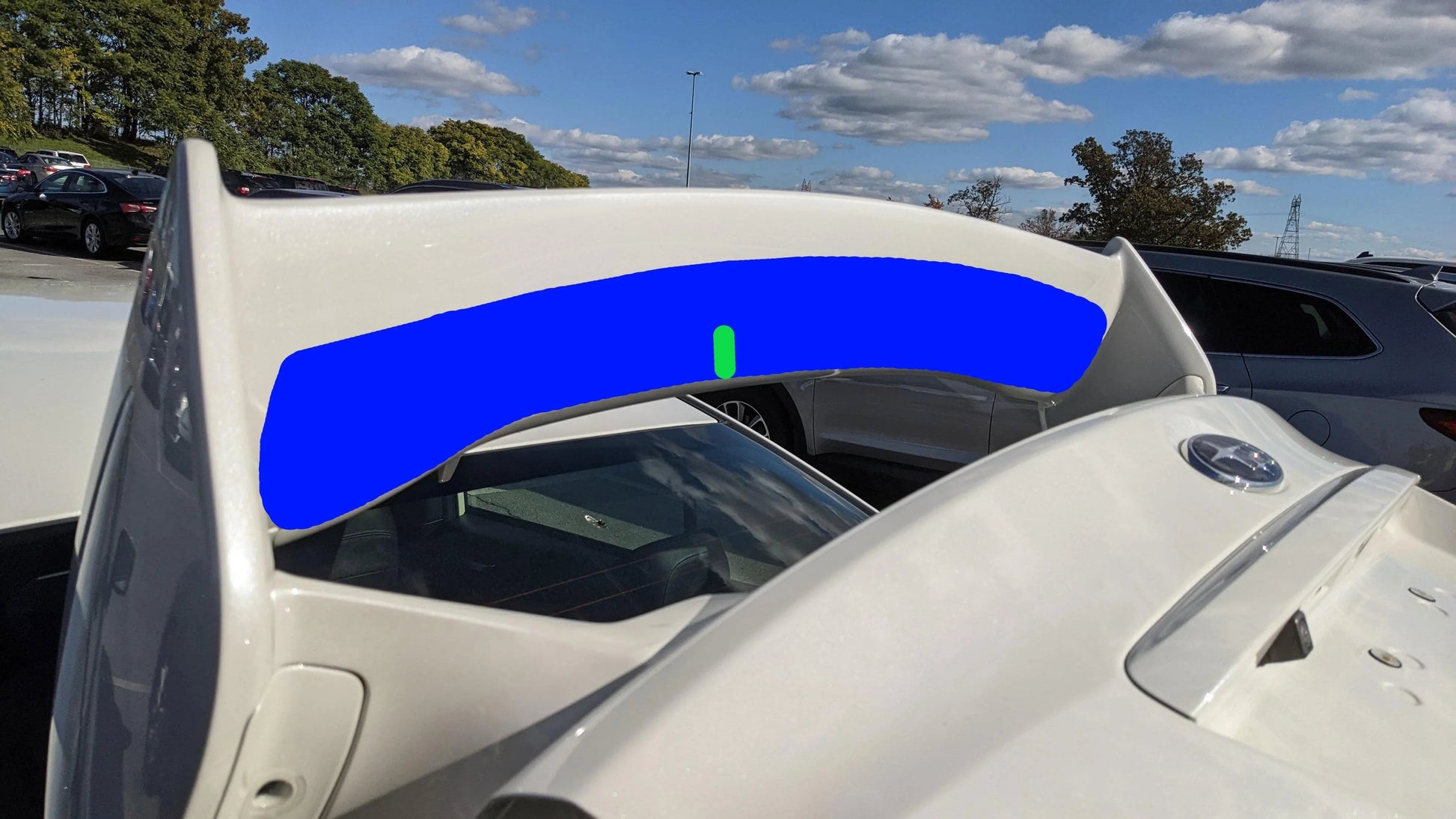 StickerFab Whistle B Gone Kit installed on a 2022+ Subaru WRX with aftermarket VA-style STI spoiler.