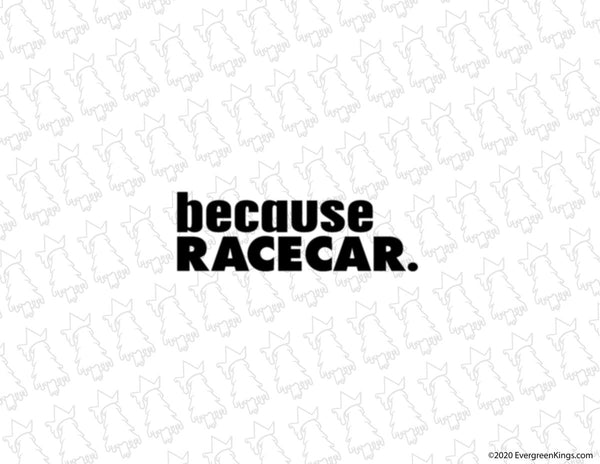 Because Racecar Decal - Evergreen Kings - Vehicle Decals