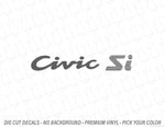 Civic SI Rear Badge Decal for EG 92-95 Honda Civic - Evergreen Kings - Decals