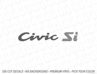 Civic SI Rear Badge Decal for EG 92-95 Honda Civic - Evergreen Kings - Decals