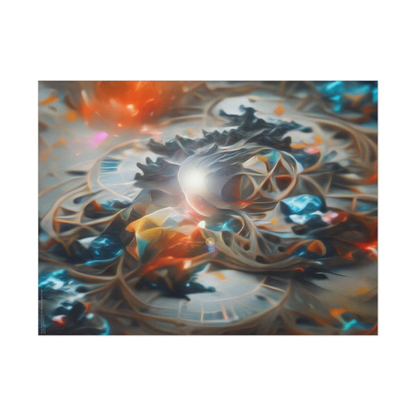 Collision Of Space & Time Art Print - 0xLuckless v1.5 - Evergreen Kings - Poster