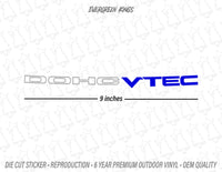 DOHC VTEC Curved Rear Hatch/Trunk Window Decal for 90-93 DA DB DC Integra GSR RS - Evergreen Kings - Vehicle Decals