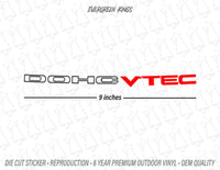 DOHC VTEC Curved Rear Hatch/Trunk Window Decal for 90-93 DA DB DC Integra GSR RS - Evergreen Kings - Vehicle Decals