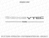 DOHC VTEC Curved Rear Hatch/Trunk Window Decal for 90-93 DA DB DC Integra GSR RS - Evergreen Kings - Vehicle Decals