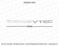 DOHC VTEC Curved Rear Hatch/Trunk Window Decal for 90-93 DA DB DC Integra GSR RS - Evergreen Kings - Vehicle Decals