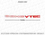 DOHC VTEC Curved Rear Hatch/Trunk Window Decal for 90-93 DA DB DC Integra GSR RS - Evergreen Kings - Vehicle Decals