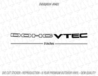 DOHC VTEC Curved Rear Hatch/Trunk Window Decal for 90-93 DA DB DC Integra GSR RS - Evergreen Kings - Vehicle Decals