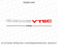 DOHC VTEC Curved Rear Hatch/Trunk Window Decal for 90-93 DA DB DC Integra GSR RS - Evergreen Kings - Vehicle Decals
