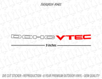 DOHC VTEC Curved Rear Hatch/Trunk Window Decal for 90-93 DA DB DC Integra GSR RS - Evergreen Kings - Vehicle Decals