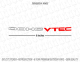 DOHC VTEC Curved Rear Hatch/Trunk Window Decal for 90-93 DA DB DC Integra GSR RS - Evergreen Kings - Vehicle Decals