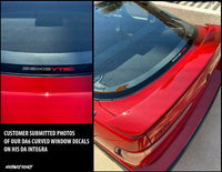 DOHC VTEC Curved Rear Hatch/Trunk Window Decal for 90-93 DA DB DC Integra GSR RS - Evergreen Kings - Vehicle Decals