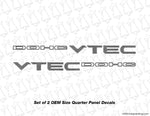 DOHC Vtec Decals JDM Style for 99-00 Honda Civic SI (Set of 2) - Evergreen Kings - Vehicle Decals